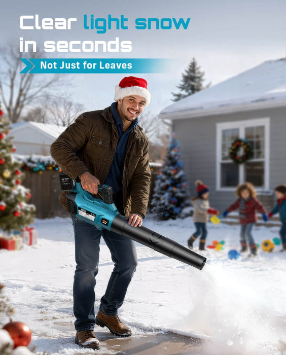 Seesii 40V Max Brushless Leaf Blower: 650 CFM Beast Mode with Dual 5.2Ah Batteries & Rapid Chargers — Professional Power for Lawns, Snow & Patios - Brushless Leaf Blower - SeeSii