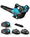 Seesii 40V Max Brushless Leaf Blower: 650 CFM Beast Mode with Dual 5.2Ah Batteries & Rapid Chargers — Professional Power for Lawns, Snow & Patios - Brushless Leaf Blower - SeeSii