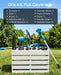 Seesii blue 4-in-1 cordless garden tool complete accessory set display, includes chainsaw, blower, 2 poles, dual 4000mAh batteries & all spare parts