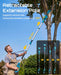 Seesii blue cordless pole saw with 10.3ft retractable extension pole & 180° rotating cutting head, multi-length adjustable tree trimming tool