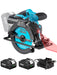 Seesii 6 - 1/2" Cordless Circular Saw with 2x 4.0Ah Batteries and Charger - circular saw - SeeSii
