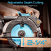 Seesii 6 - 1/2" Cordless Circular Saw with 2x 4.0Ah Batteries and Charger - circular saw - SeeSii