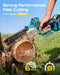Seesii 6 Inch Brushless Mini Cordless Chainsaw, 2×2000mAh Batteries Auto Oiler Handheld Tree Branch Cutter（M6 Titan） - chainsaw-SeeSii