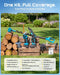 Seesii 6-in-1 cordless pole saw full kit, complete garden trimming accessories in one package