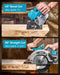SEESII 7-1/4" Cordless Circular Saw with Total 8000mAh Battery & Charger - SEESII