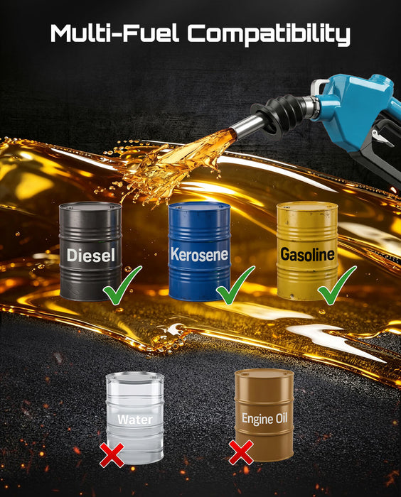 SEESII 3/4" NPT Automatic Fuel Nozzle, Gas Nozzle with Hook, Max Flow 16GPM
Fuel Transfer Pump Nozzle, 3-speed Padlock, Anti-Tangle Connector & Splash Cover, for Gasoline, Diesel, Kerosene, Biodiesel