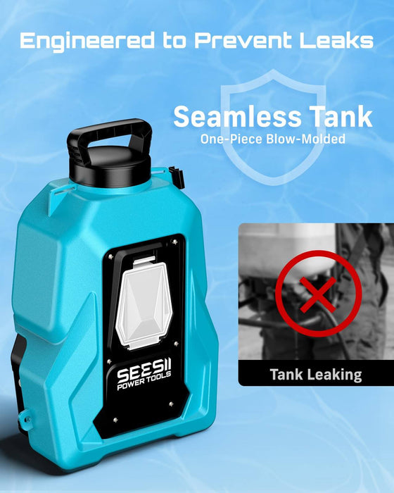 SEESII 5 Gallon Battery Powered Backpack Sprayer with One-Piece Blow-Molded Seamless Leak-Proof Tank to Avoid Liquid Leakage for Garden Pest Control