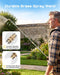 SEESII Battery Powered Backpack Sprayer with Durable Corrosion Resistant Telescopic Brass Spray Wand & Precision Brass Nozzle for Consistent Garden Spraying