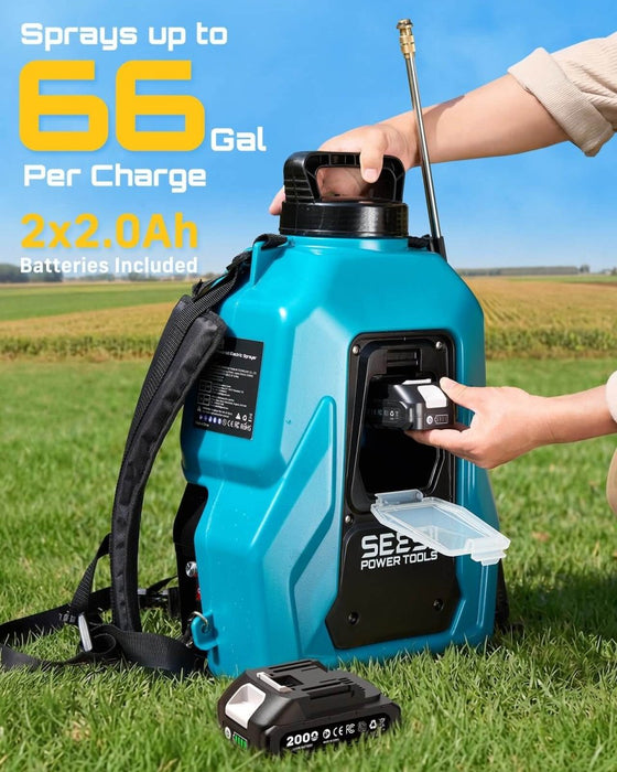 telescopic garden sprayer Backpack Battery Powered Sprayer | 5-Gallon Dual Battery