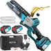 SEESII Brushless Mini Chainsaw 6 Inch, Handheld Saw with 2 * 4000 mAh Batteries(M6 Ace) - chainsaw-SeeSii