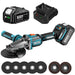 SEESII Flathead Brushless Angle Grinder with 2pcs 5.0Ah Batteries & Charger
4-1/2-5" Cut Off Tool, 6-Speed, 20ms Brake+Drop Protection 21V Cordless Grinder Kit for Metal Cutting, Auto, DIY