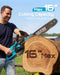 Seesii 40V 16 Inch Brushless Cordless Chainsaw Max 16 Inch Cutting Capacity for Felling Large Trees & Heavy Wood Cutting
