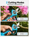 SEESII Cordless Electric Pruning Shears | 1.4 Inch Cutting Brushless Power Pruner, 2×2000mAh Batteries, Extra SK5 Blade, 2 - Speed Mode Garden Tree Branch Trimmer - Pruning Shears - SeeSii