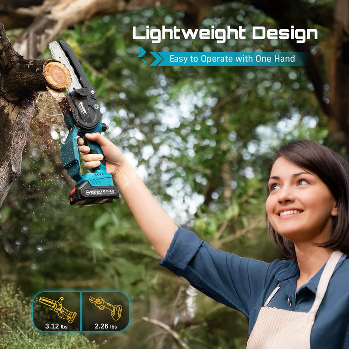 Lightweight SeeSii cordless garden tools, one hand easy operation for mini chainsaw and electric pruning shears
