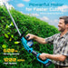SEESII cordless hedge trimmer equipped with 600W powerful motor, 1200 RPM high speed for fast, neat garden hedge trimming work