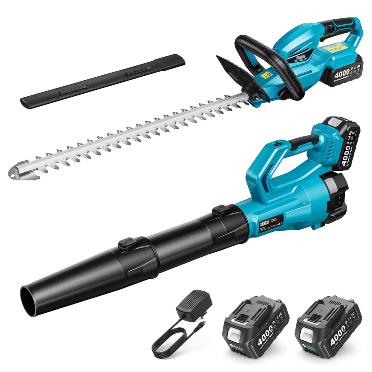 Cordless Hedge Trimmer and Leaf Blower Combo