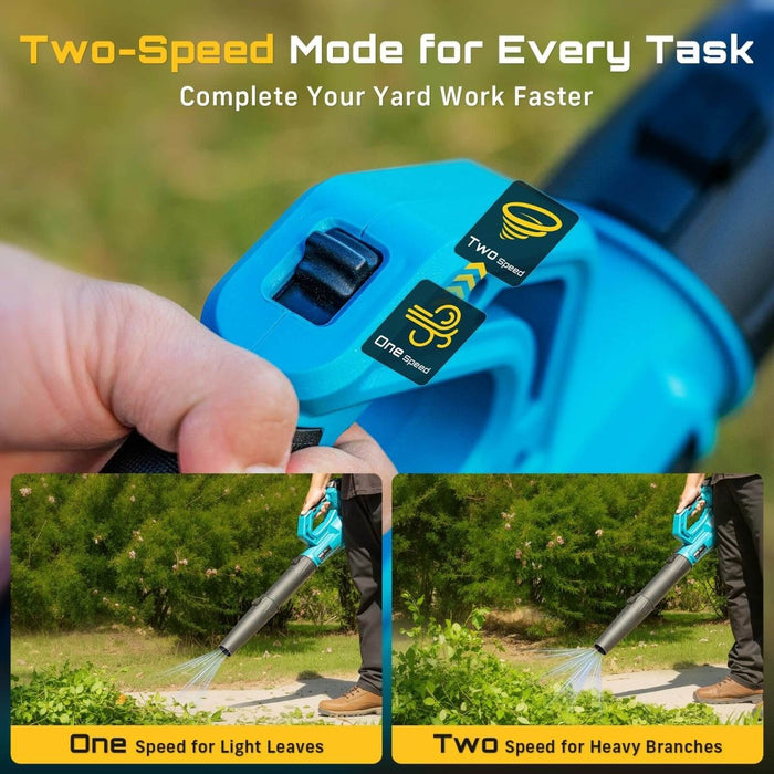SEESII Cordless Hedge Trimmer and Leaf Blower Combo, 2 Pcs 4.0Ah Batteries, Electric Handheld Bush Trimmer with 20" Dual-Action Blade, Lightweight Brushless Blower with 2 Speed Modes for Yard Garden - SeeSii