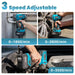 Seesii Cordless Impact Wrench, 1032Ft - lbs (1400N.m) Electric Impact Gun driver, 2x4000mah Battery & Charger, Sockets DrillScrews ,Screwdriver bits - SeeSii