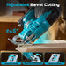 SEESII Cordless Jig Saw, ±45° Bevel 4‑Orbital Jigsaw with 2×2.0Ah Battery, 9 Blades & Storage Bag-JS01 - SeeSii