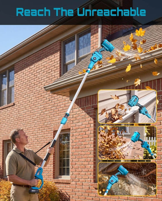 Seesii Cordless Leaf Blower 700CFM 200MPH, 2x 4.0Ah Battery, 2-in-1 Gutter Cleaning Tool - SeeSii
