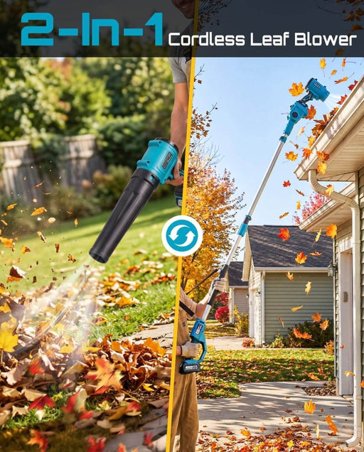 Seesii Cordless Leaf Blower 700CFM 200MPH, 2x 4.0Ah Battery, 2-in-1 Gutter Cleaning Tool - SeeSii