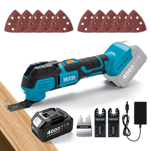 SEESII Cordless Oscillating Multi-Tool, 22000 OPM Brushless Motor Cutting - SEESII