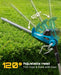SEESII cordless pole hedge trimmer with 120° adjustable rotating cutting head, easy to trim hedge tops and side branches