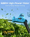 SEESII Cordless Pole Hedge Trimmer 20" Dual-Action Blade, 8FT Telescopic Pole, 2×4000mAh Battery, Adjustable Rotating Head - Pole Hedge Trimmer-SeeSii