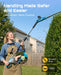SEESII cordless pole hedge trimmer with safety lock, shoulder strap & light 7.8lbs weight for less fatigue and safer garden trimming