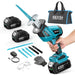 Seesii blue cordless reciprocating saw brushless kit with 2pcs 4.0Ah batteries, 6 saw blades, storage bag and full accessories for wood metal PVC cutting