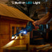 Seesii cordless reciprocating saw built-in LED work light illuminates dark narrow cutting spaces indoors