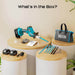 Complete kit of Seesii cordless reciprocating saw including batteries, charger, blades, gloves, glasses and storage bag