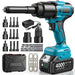 Seesii Cordless Rivet Gun Tool, 21V Electric Automatic Rivet & Rivet Nut Tool - SeeSii