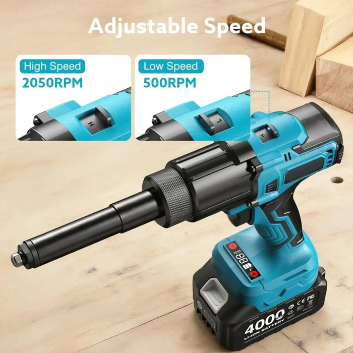 Seesii Cordless Rivet Gun Tool, 21V Electric Automatic Rivet & Rivet Nut Tool - SeeSii