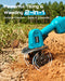 Sharp steel tines of Seesii cordless cultivator powerful for soil loosening and removing garden weeds