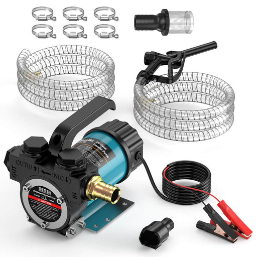SEESII Diesel Fuel Transfer Pump Kit 12V 13 GPM DC Automatic Shut-off Nozzle - SeeSii