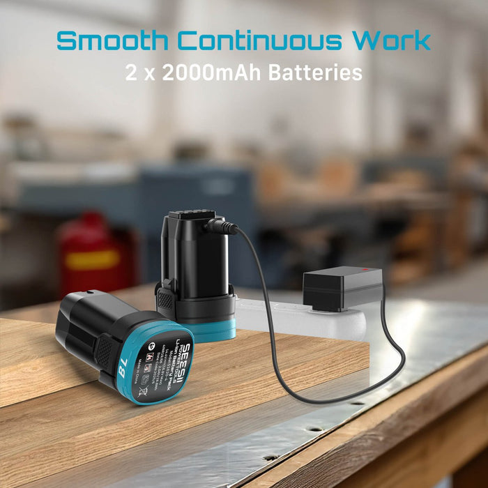 SEESII DR16 Lite 1/4" Cordless Impact Driver Kit, Brushless, 180 N·m (1590 in - lbs), Up to 2500 RPM & 4000 IPM, 2×2.0Ah Batteries, 20 - Pc Bit Set, Carry Bag - impact Driver - SeeSii