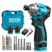 SEESII DR16 Lite 1/4" Cordless Impact Driver Kit, Brushless, 180 N·m (1590 in - lbs), Up to 2500 RPM & 4000 IPM, 2×2.0Ah Batteries, 20 - Pc Bit Set, Carry Bag - impact Driver - SeeSii