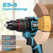 Seesii Electric 3/8'' Drill & 1/4'' Cordless Impact Driver Brushless 2 Tool Combo Kit - SeeSii