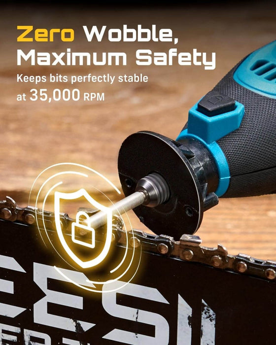 SEESII Electric Chainsaw Sharpener Kit, 35000RPM, 6 Diamond Bits, Fast Sharpening - Chainsaw Sharpener Kit-SeeSii