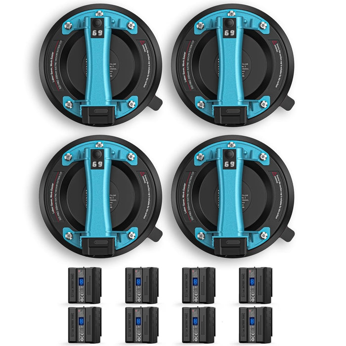 SEESII Electric Glass Suction Cups, 600 LBS Load Tile Suction Cups Tool,8" Heavy Duty Vaccum Lifters - SEESII