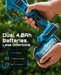 SEESII Electric Pruning Shears, 1.6" Cut Cordless Pruner, 2x4.0Ah Batteries Brushless Motor, SK5 Blade, LCD Display, 4 Modes, 2500+ Cuts, Auto Sleep, Lightweight Branch Cutter for Garden Tree Trimming - Pruning Shears-SeeSii