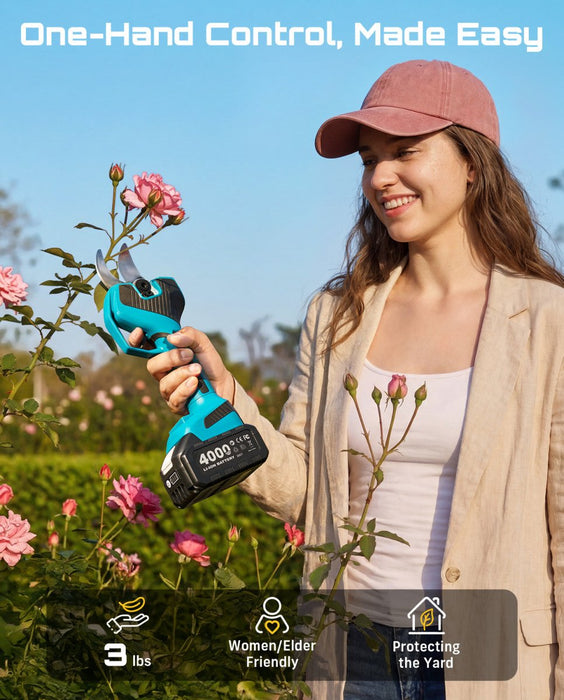 SEESII Electric Pruning Shears 4 Modes, 2.2" Cut Electric Pruners Cordless - SeeSii