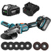 SEESII Flathead Brushless Angle Grinder with 2pcs 5.0Ah Batteries & Charger - SeeSii