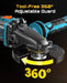 SEESII Flathead Brushless Angle Grinder with 2pcs 5.0Ah Batteries & Charger - SeeSii