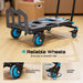 Seesii Folding Hand Truck Dolly – Heavy Duty 2 - in - 1, 330lbs, TPR Wheels - SeeSii