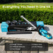 SEESII Blue 20 Inch Cordless Hedge Trimmer Complete Kit with 2×4.0Ah Batteries, Fast Charger, Blade Cover & User Manual for Home Yard Trimming
