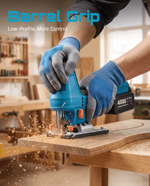 SEESII Jigsaw Barrel Grip, Cordless Jig Saw with 4.0Ah Battery, Brushless（JS03） - SeeSii