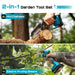SEESII Mini Chainsaw & Pruning Shears: 6" Electric Saw Brushless & 1.3" Pruner with 2×2.0Ah Batteries - SeeSii