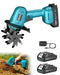 Mini Cordless Tiller Cultivator, 20V Electric Rototiller for Gardening | Lightweight 2.6 lbs, 2 x 2.0Ah Batteries, 4" Width × 4" Wepth, Ideal for Raised Beds, Lawn, Gardening, Soil Cultivation